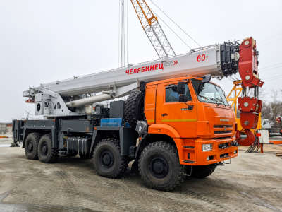 АО «ЧМЗ» представляет 60-тонный автокран «Челябинец» на КАМАЗ-6560