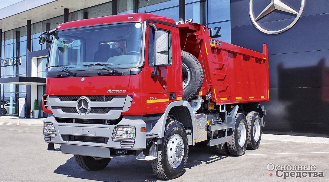 Самосвал  Mercedes-Benz Actros 3341 6x6 с кузовом Meiller-Kipper