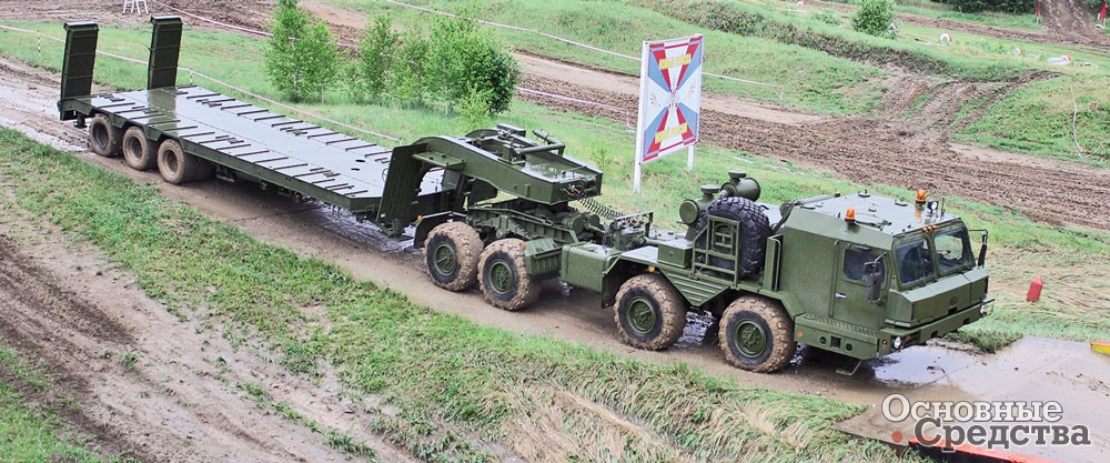 Испытание полуприцепа ЧМЗАП на военном полигоне в г. Бронницы