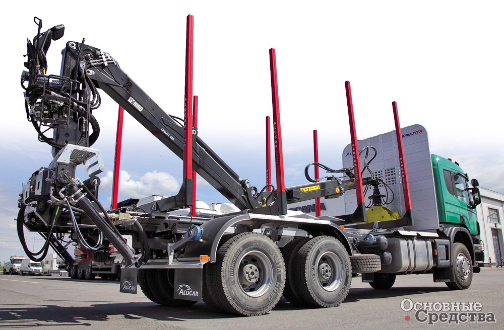 Сортиментовоз на шасси Scania с манипулятором