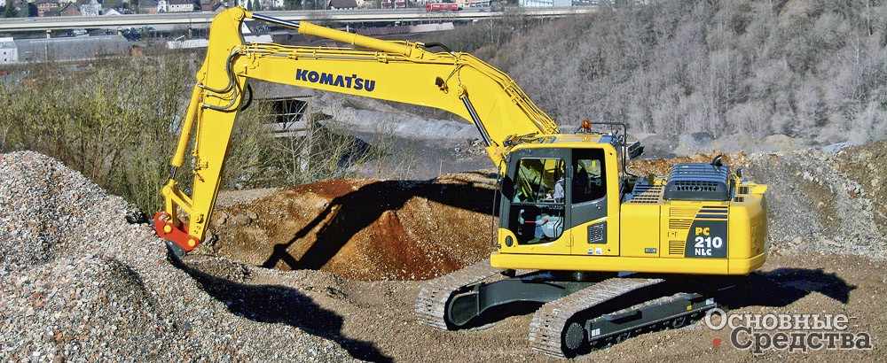 Одним из преимуществ Komatsu PC210NLC-8 мощностью 116 кВт с максимальной эксплуатационной массой 23 360 кг является ширина по гусеницам