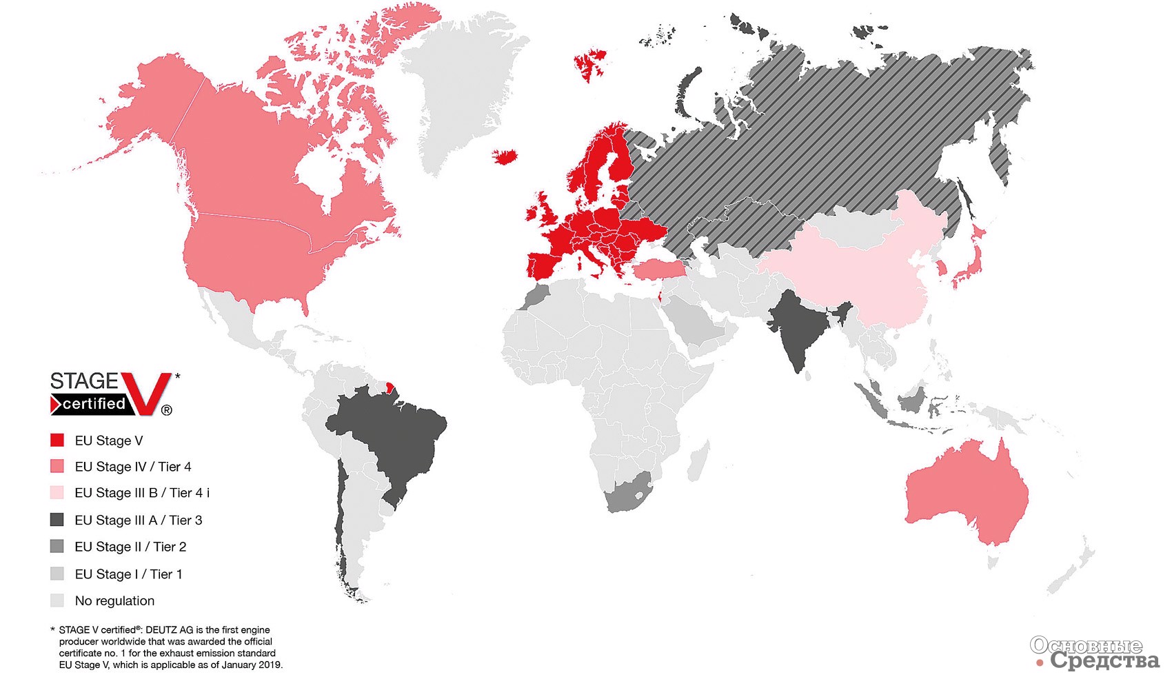 Регионы мира, в которых действуют нормы токсичности