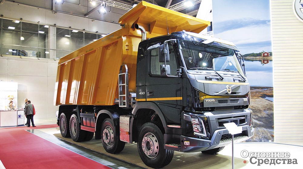 Самосвал Volvo FMX 8x4 с кузовом для скальных пород KH-Kipper