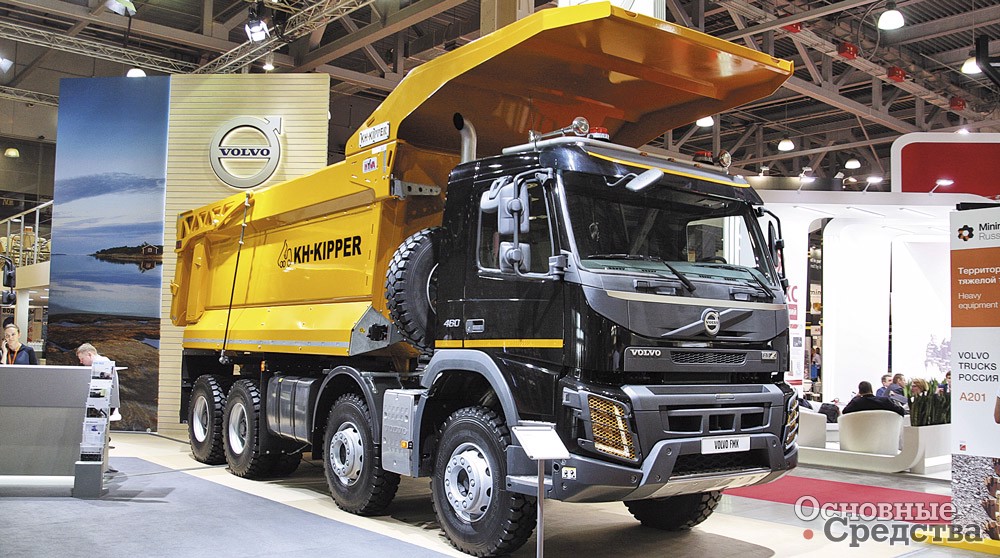 Самосвал Volvo FMX 8x4 с угольным кузовом Meiller