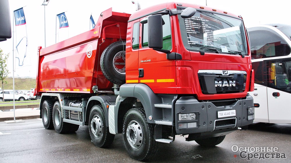 Самосвал MAN TGS 41.440 8x4 с кузовом «Бецема» объемом 20 м[sup]3[/sup]