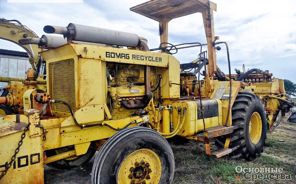 Одна из первых моделей ресайклеров Bomag – MPH 100R. Конструкция устойчива, прочна, с очень жесткой рамой