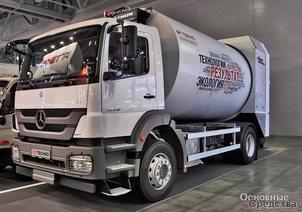 Роторный мусоровоз FAUN Rotopress вместимостью 16 м><sup>3</sup> на шасси Mercedes-Benz Axor 4x2