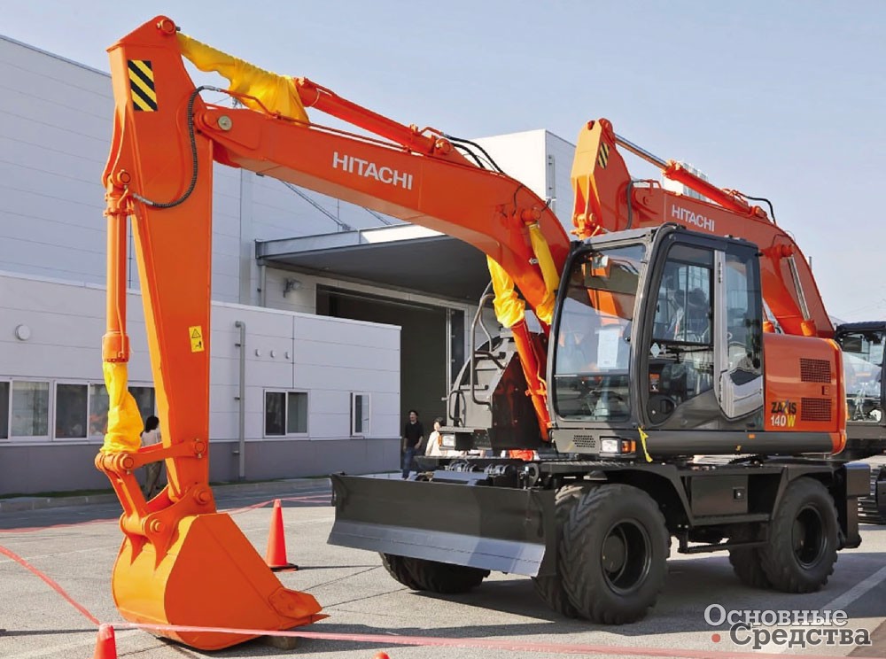 Экскаватор Hitachi ZX140W-5 отлично справляется с выемкой грунта и выполняет различные технологические операции благодаря большому выбору навесного инструмента