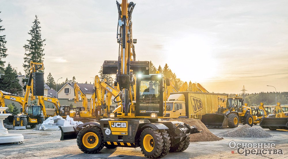 Демонстрация колесного экскаватора JCB Hydradig 110W