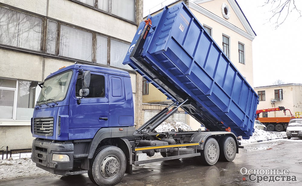 Бюджетный мультилифт МАЗ-6312 с крюковым погрузчиком L22S и контейнером 37 м3 – наиболее эффективное вложение инвестиций заказчика