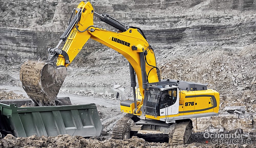 Дизельный экскаватор Liebherr R976-E с рабочим оборудованием «обратная лопата»