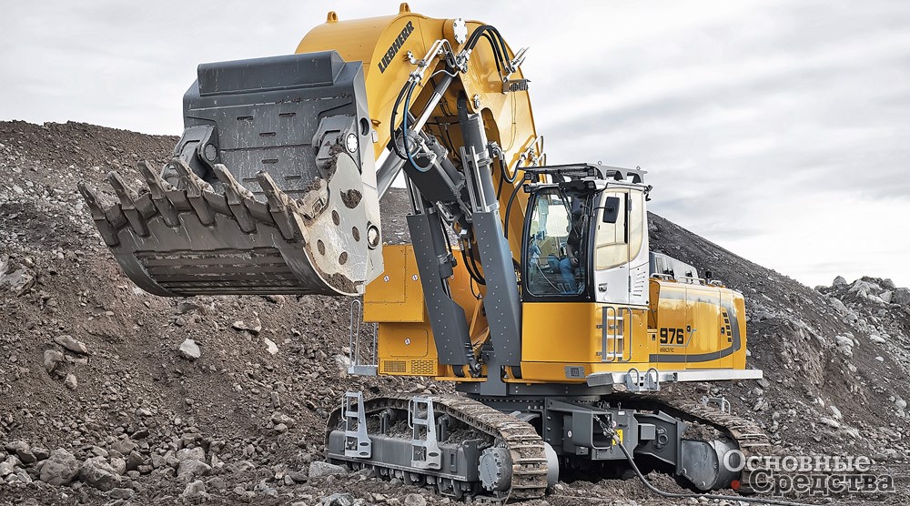 Электрический экскаватор Liebherr R976-E с рабочим оборудованием «прямая лопата»