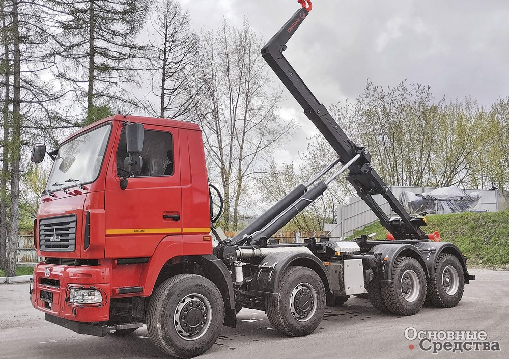 Мультилифт МАЗ-651628 с двигателем Weichai WP12.430E50 и крюком XL26S.57.6-HC