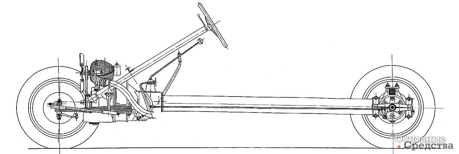 Рис. 14. Автомобиль (шасси) НАМИ-2