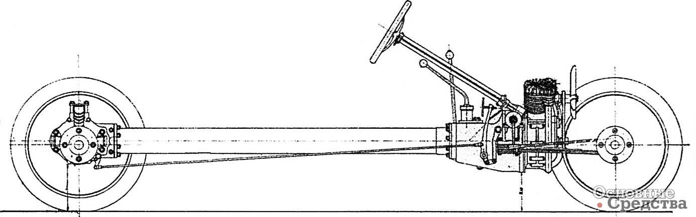 Рис. 6. Вид шасси НАМИ-1. 1925 г.