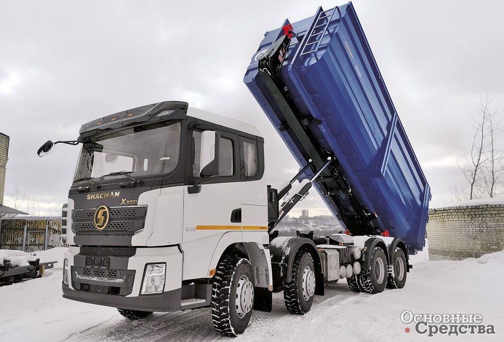 Мультилифт SHACMAN SX5318 с крюком KROMANN XL26А.62.6-HC со сменным контейнером V37 Ubox
