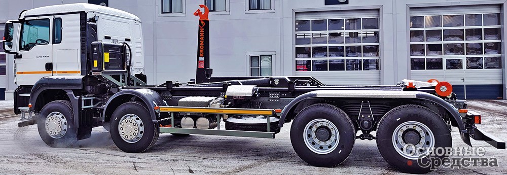 Мультилифт на шасси Sitrak 8х4 с крюком KROMANN XL 26S г/п 26 т – готовое решение для транспортировки ТБО на дальние мусорные полигоны