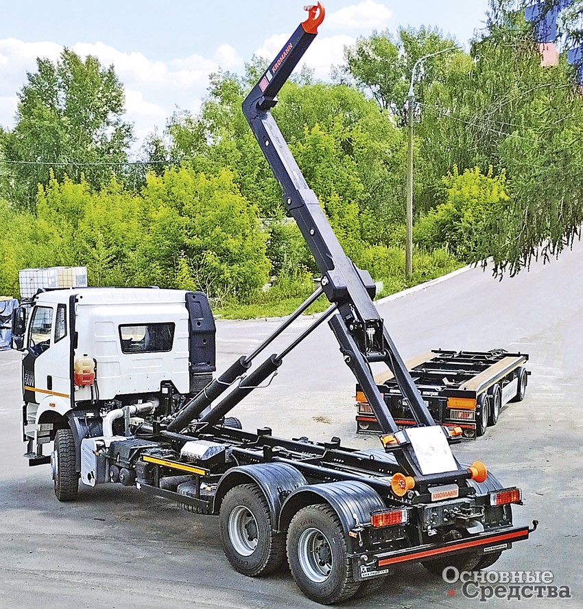 Бюджетный магистральный мультилифт на шасси FAW CA3250 с крюком KROMANN L22S.60.6-HC