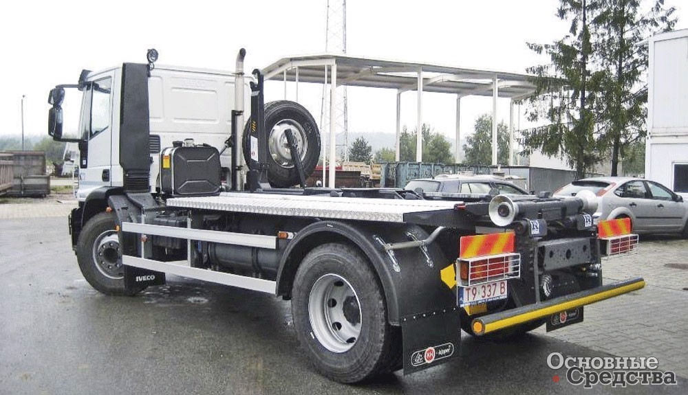 В крюковой системе KH-Lift ZH-8 компания KH-Kipper использует в поворотных рычагах высокопрочную шведскую сталь Domex 690 XP, а для изготовления крюков применяют более прочную сталь Weldox 700