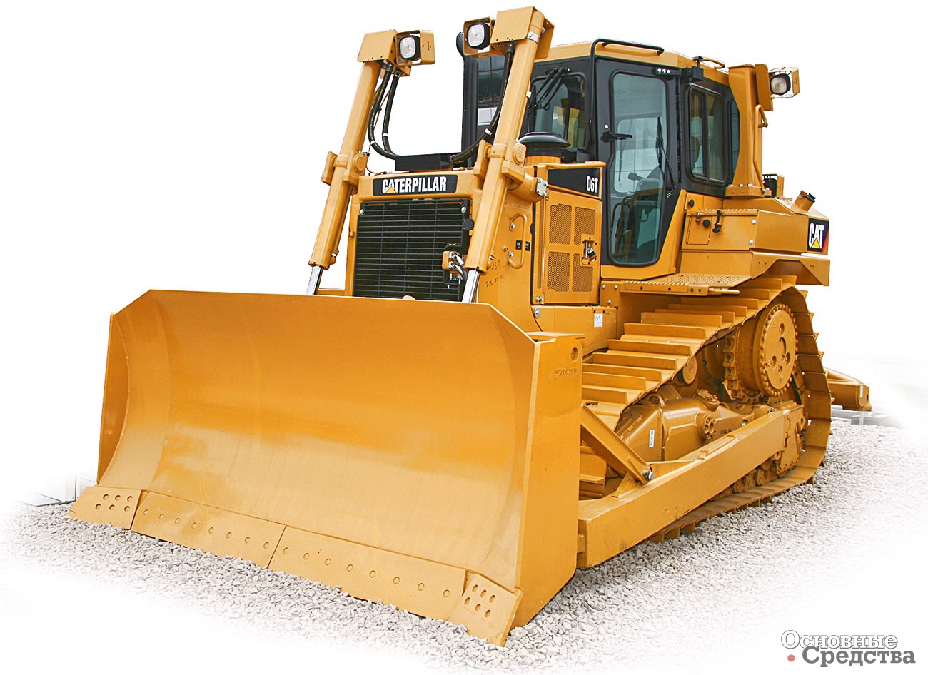 Caterpillar D6T массой 20 т с треугольной гусеницей