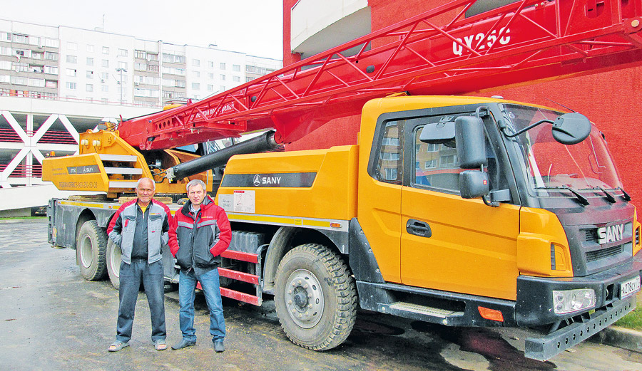 Осмотр автокрана PALFINGER SANY QY25C в Московской области