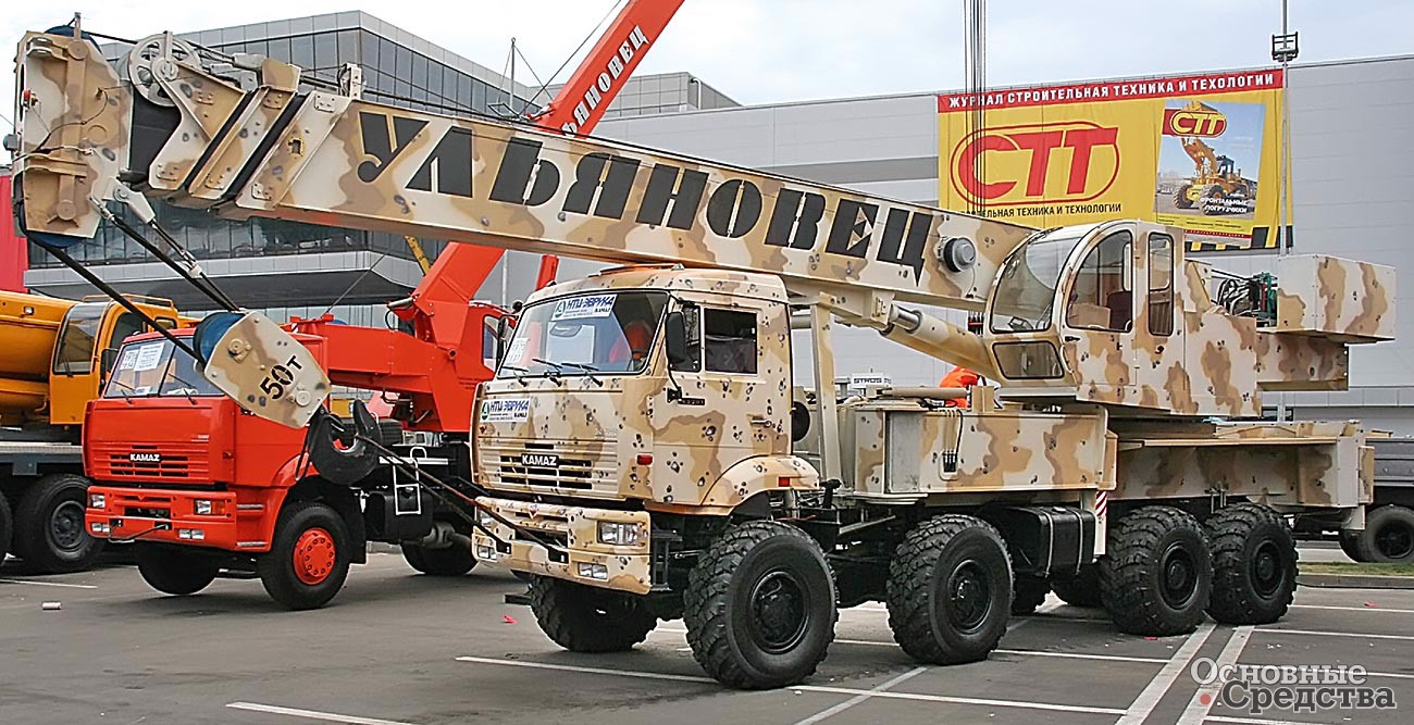 50-тонный МКТ-50 «Ульяновец» на четырехосном шасси КамАЗ