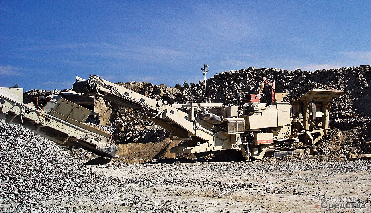 Мобильная дробильная установка (щековая) Metso в забое