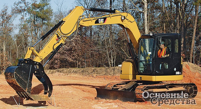 Самый большой из мини-экскаваторов Caterpillar 308D