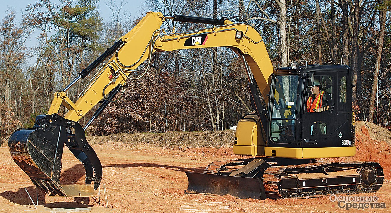Самый большой из мини-экскаваторов Caterpillar 308D