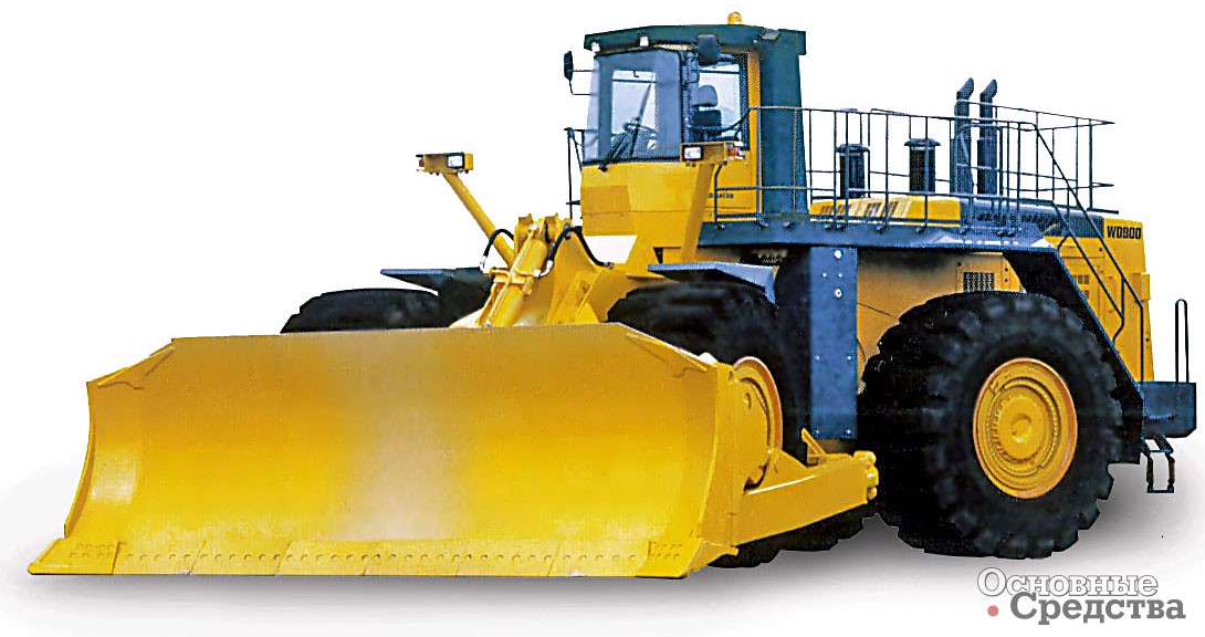 Самый большой в мире колесный погрузчик Komatsu WD900-3-1