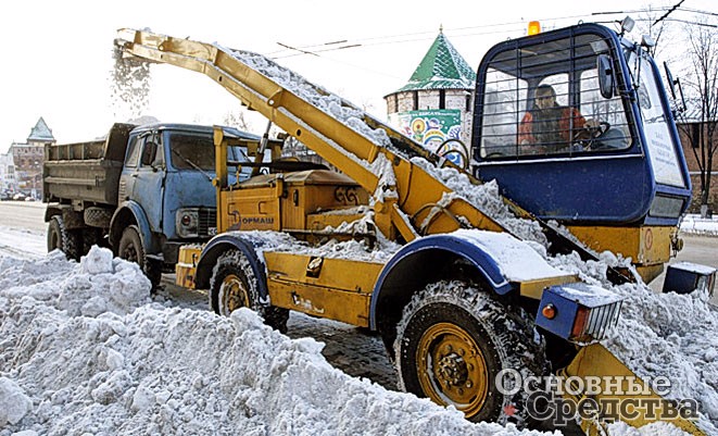 Уборка снежного вала