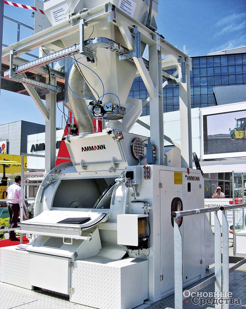Мобильная смесительная установка от ГК Ammann – 60 SL Elba, основной ее узел – смесительный. Вся установка очень компактна и помещается в 40-футовый контейнер