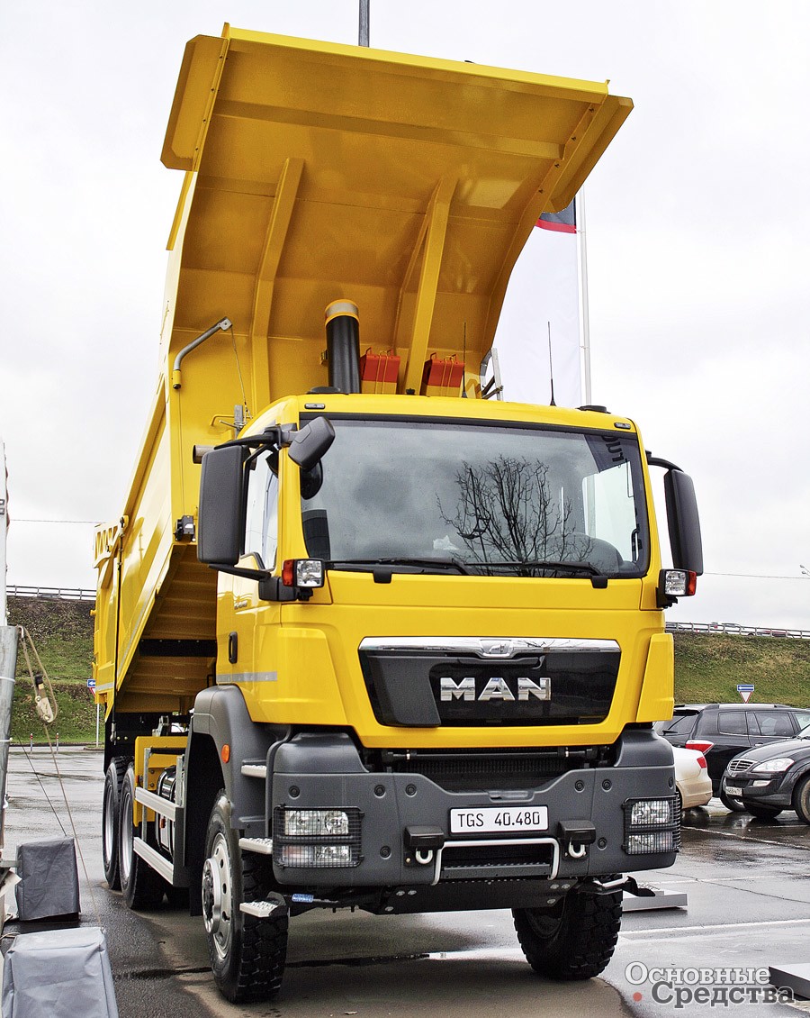 MAN TGS 40.480 6x6 BB-WW в комплектации для карьера с 16-кубовой самосвальной платформой KH-Kipper
