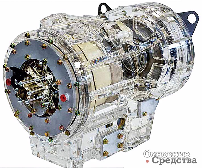 Выставочный образец маховика TorqStor с частично прозрачным картером