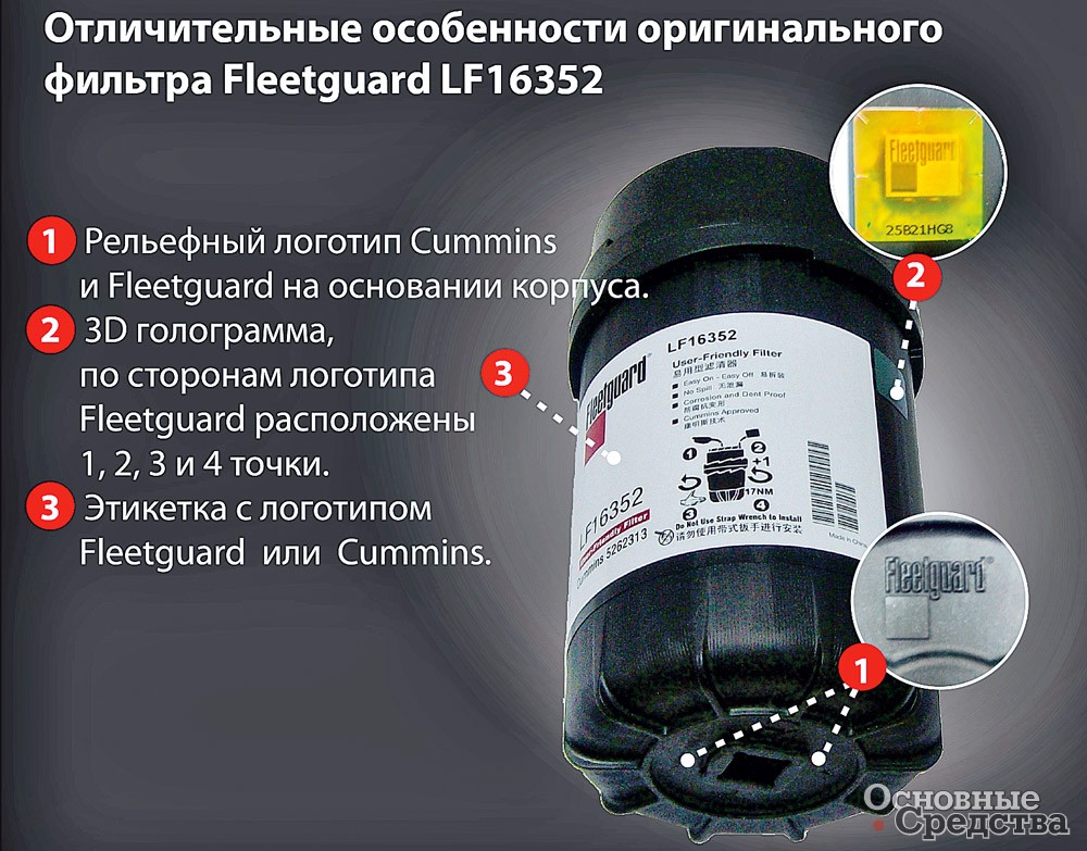 Информация от Cummins Filtration