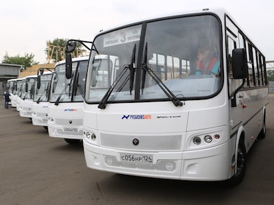 Автопарк Красноярска пополнился двумя десятками автобусов от «Русбизнесавто»