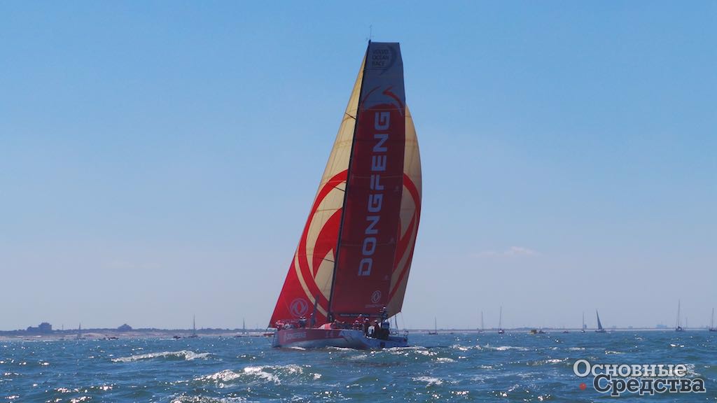 Яхта команды Dongfeng на этапе в Гааге