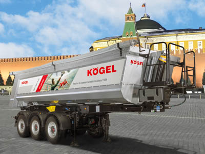 На Comtrans 2019 Kögel представила 3-осные самосвальные полуприцепы с полезным объемом 24 м3