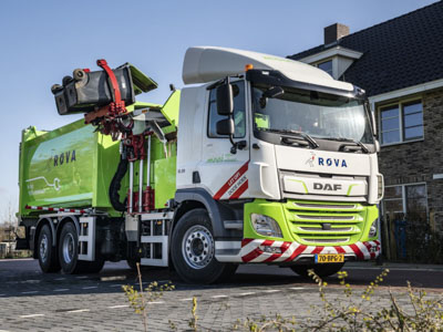 Первый электроприводный мусоровоз DAF CF Electric передан компании ROVA 