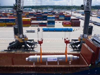Мобильные портовые краны Liebherr на ММПК «Бронка» подняли груз более 300 т