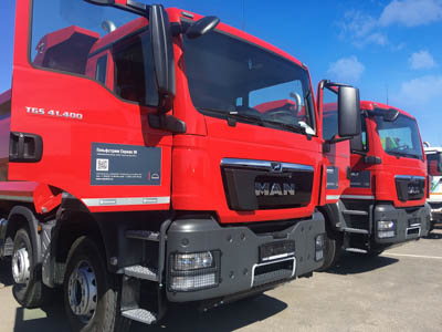 10 самосвалов MAN TGS 41.400 переданы ООО «Автотрасса» для строительства дорог в Саратове