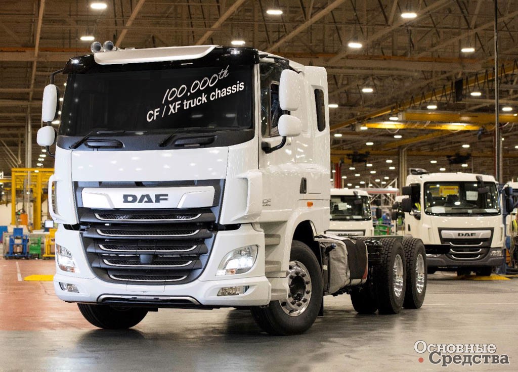 Сто тысячным грузовым автомобилем DAF от Leyland Trucks стало шасси CF 530 FAT 6x4