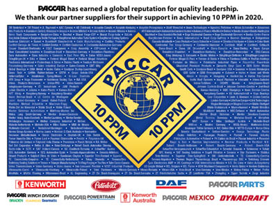 PACCAR объявляет победителей конкурса 10 PPM