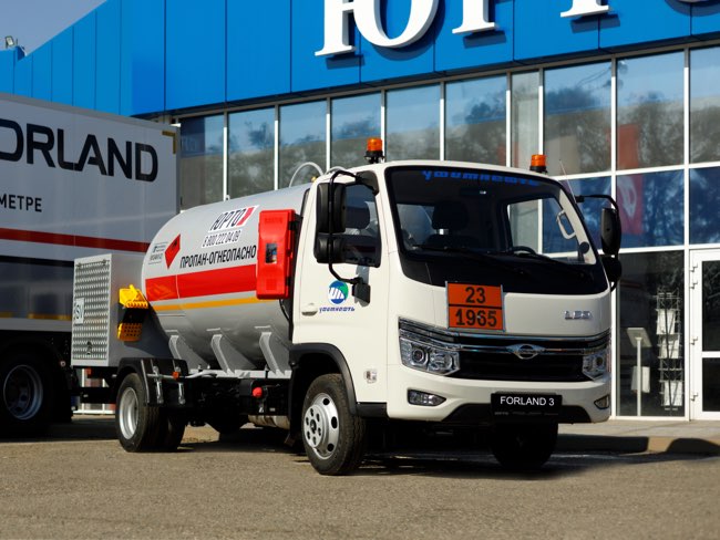 Три новых газовоза на базе шасси FORLAND 3