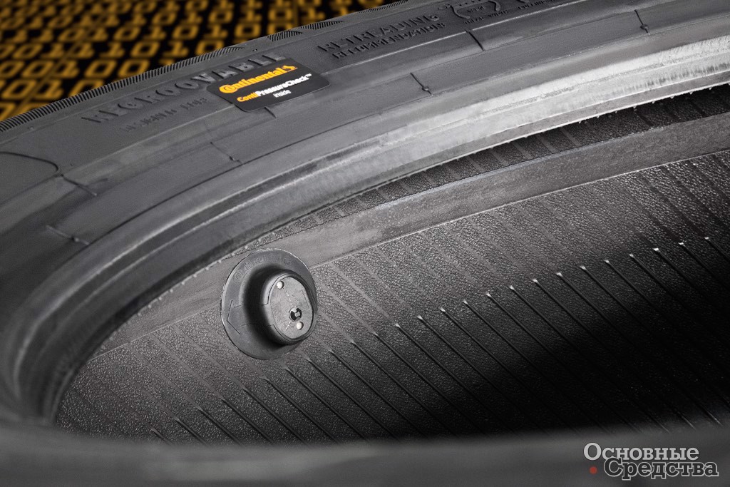 Шины Continental iTyre выпускаются с уже установленными датчиками ContiPressureCheckTM для постоянного контроля значений давления и температуры